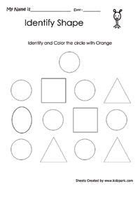Geometric Shapes Sorting Worksheet For Class 1,Math Shapes Worksheets,Grade 1 Activity Sheets