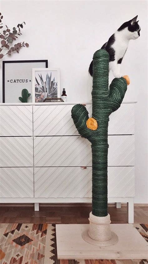 Chuck built this fantastic cactus for the kitties over his summer break. CACTUS for CATS | CATCUS | Scratching Post | Cat Tree ...
