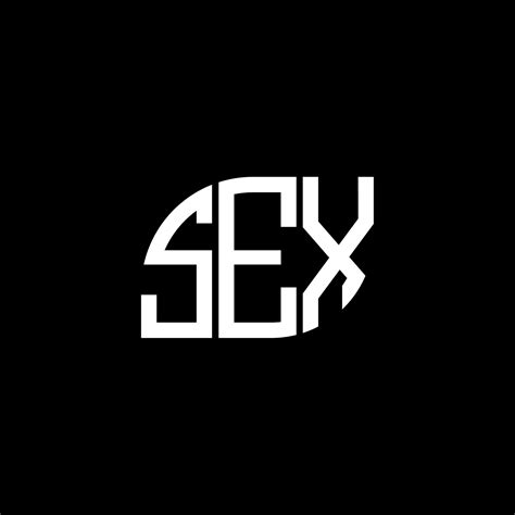 Diseño De Logotipo De Carta De Sexo Sobre Fondo Negro Concepto De Logotipo De Letra De
