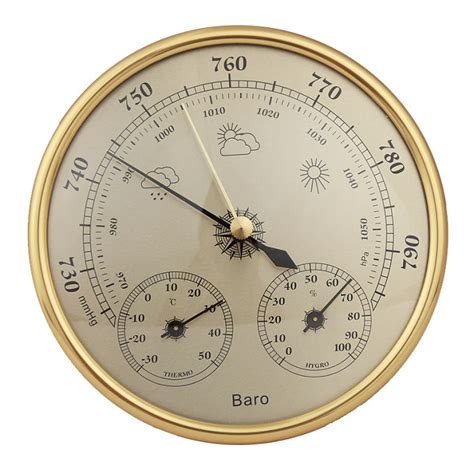 13cm Wall Hung Barometer Thermometer Hygrometer 3in1
