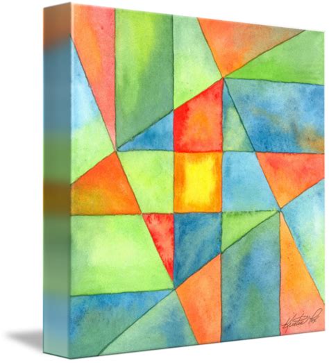 Color Square Abstract By Kristen Fox
