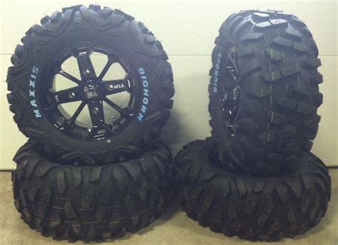 Bundle 9 Items Msa Black Elixir 14 Atv Wheels 26 Bighorn Tires Atv