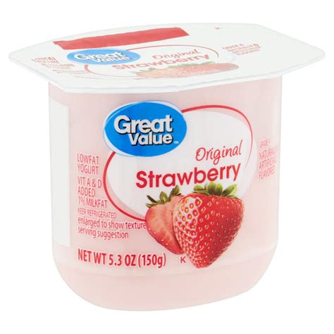 Great Value Original Strawberry Lowfat Yogurt 53 Oz