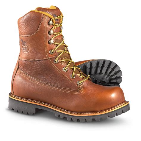 Mens Georgia Boot Chieftan Steel Toe Work Boots Saddle Tan 281529