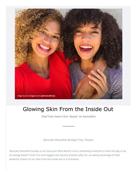 Ppt Glowing Skin From The Inside Out Powerpoint Presentation Free