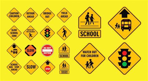 School Signs School Zone School Crossing And More Worksafe Traffic