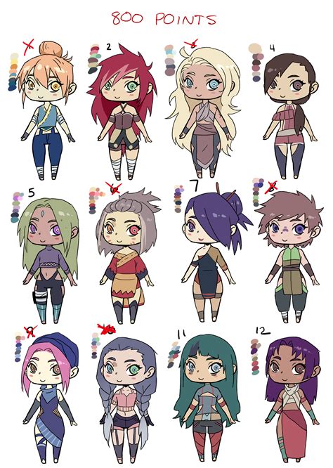 Naruto Oc Adopts Closed 800 Points By Honeyxpoison On Deviantart