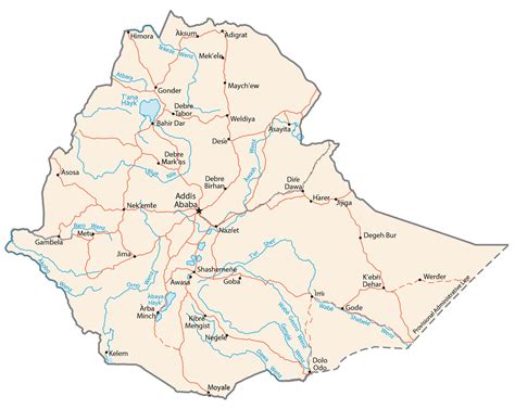 Ethiopia Map And Satellite Image Gis Geography