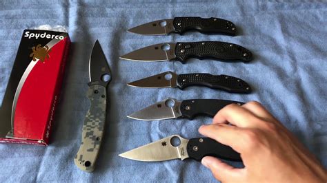 New Edc Work Knife Spyderco Knife Shootout And Comparison Youtube