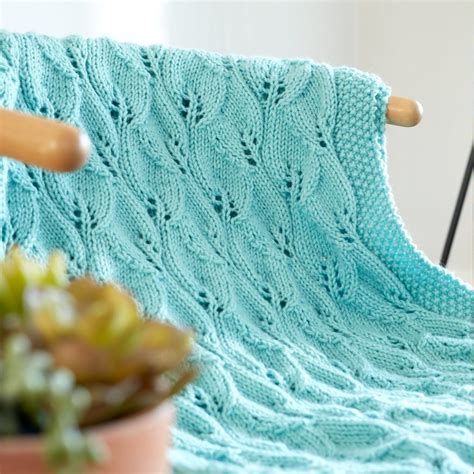 Free Knitting Pattern For A Leafy Lace Green Afghan