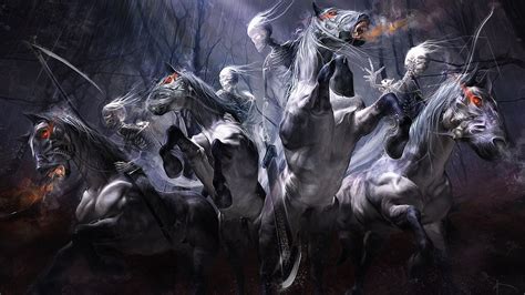 The Skeleton Horsemen Horsemen Of The Apocalypse Horse Artwork