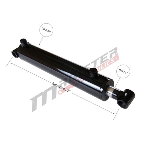 3 Bore X 14 Stroke Hydraulic Cylinder Welded Cross Tube Double Acting