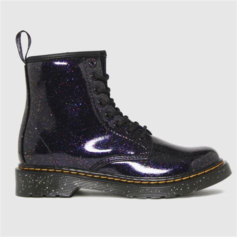 Girls Purple Dr Martens 1460 Glitter Boots Schuh