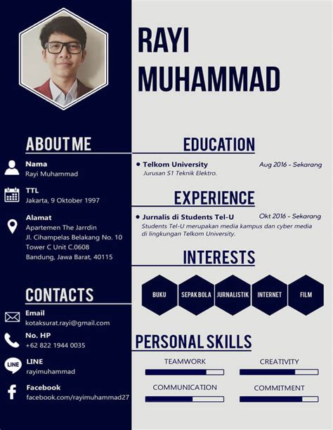 Itulah contoh cv lamaran kerja yang menarik, kreatif dan simpel. Contoh Resume Kreatif | Resume for You