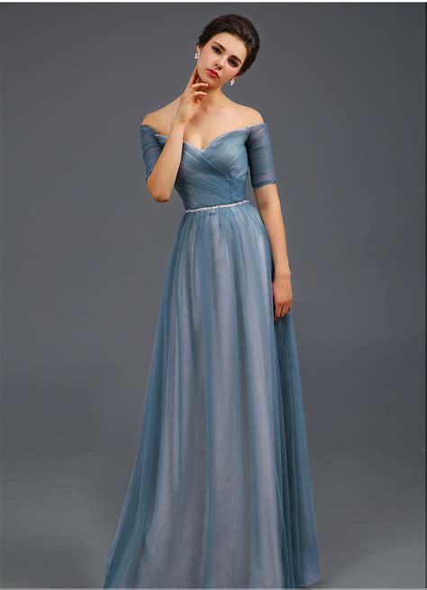 Did you scroll all this way to get facts about formal dresses for women? Light Blue Off the shoulder Evening Dress,A Line Formal ...