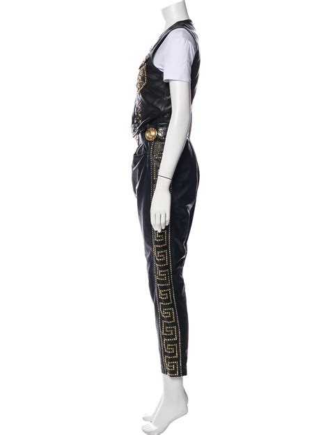 Gianni Versace Vintage 1993 Pant Set Black 12 Rise Suits And Sets
