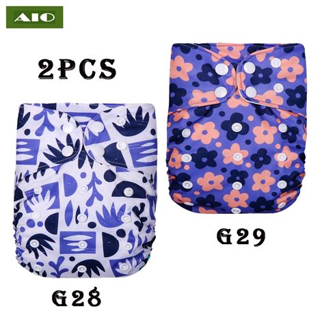 Aio 2pcsset Infant Ice Silk Lining Fabric Pocket Nappy Baby Washable