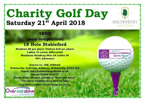 charity golf day over and above