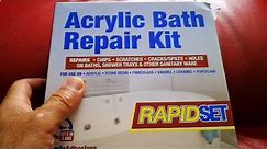 Acrylic Bath Repair Kit/Unboxing & Using/ Rapid Set/How To Repair Holes & Cracks In Bathtub And Sink