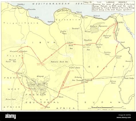 Detailed Map Map Libyan Desert