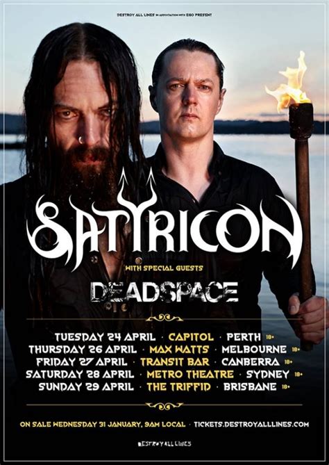 Satyricon Announce Australian Tour