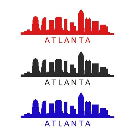 Atlanta Skyline Vector Art Icons And Graphics For Free Download