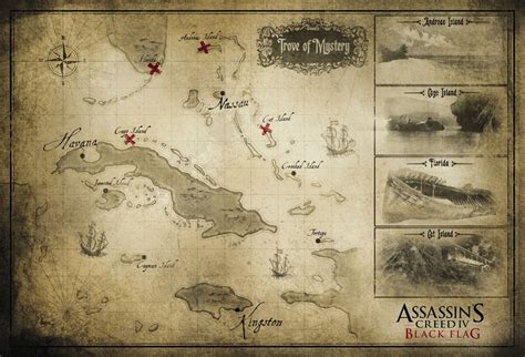 Assassins Creed Black Flags Map Shows New Areas For Exploration