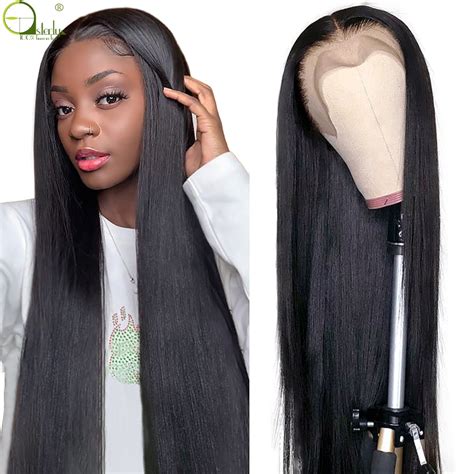 sterly brazilian straight 30 inch lace front human hair wigs closure wigs for women 4×4 13×4