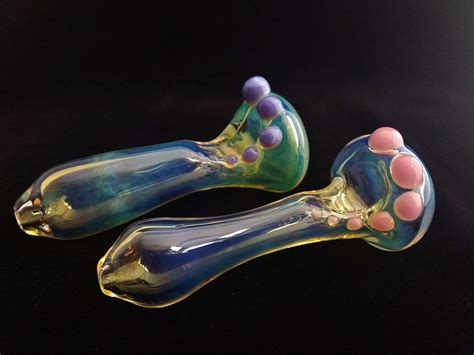 Colorful Glass Pipes 2 Pack Bulk Discount Pink And Purple Color