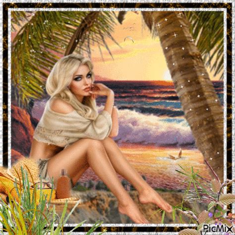 Woman On A Beach Picmix