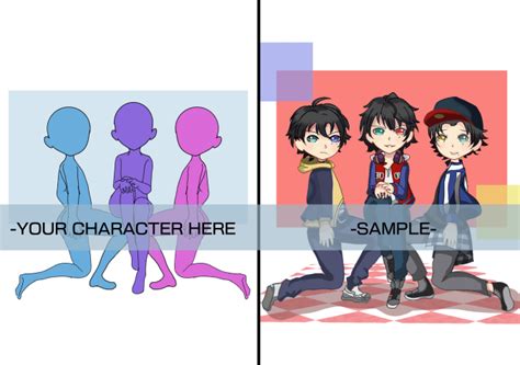 Draw your character in these chibi poses by Wildasarah | Fiverr