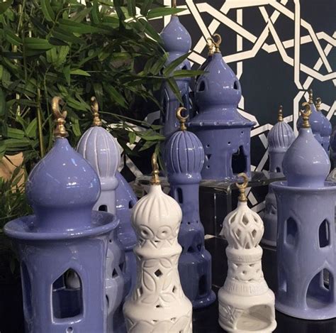 Islamic Events Iftar Party Serving Tray Set Ceramic Light Ramadan