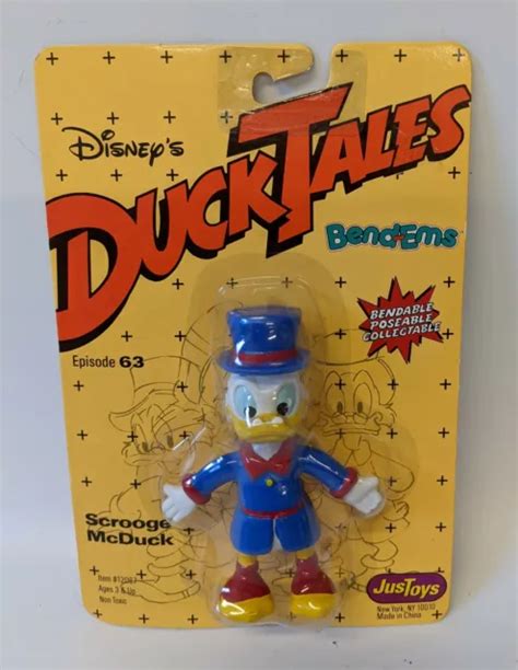 Vintage Justoys Disneys Duck Tales Bend Ems Scrooge Mcduck Figure