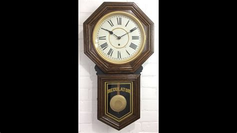 Huge Antique Sessions Regulator Wall Clock 1470 Exibit Collection