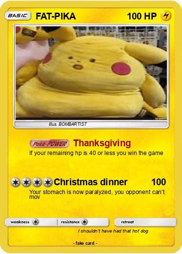 Pokémon Fat Pika 11 11 Thanksgiving My Pokemon Card