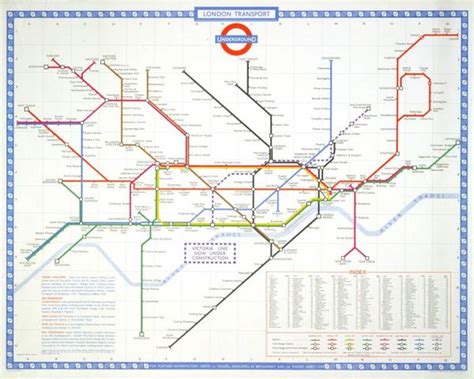 Poster London Transport Map By Harold F Hutchison 1962 London