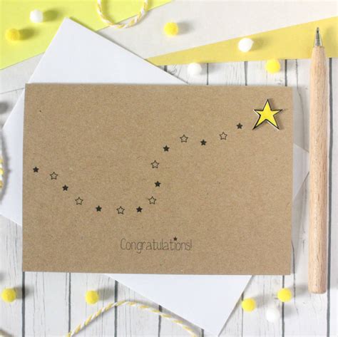 Personalised Congratulations Card With Stars By Little Silverleaf
