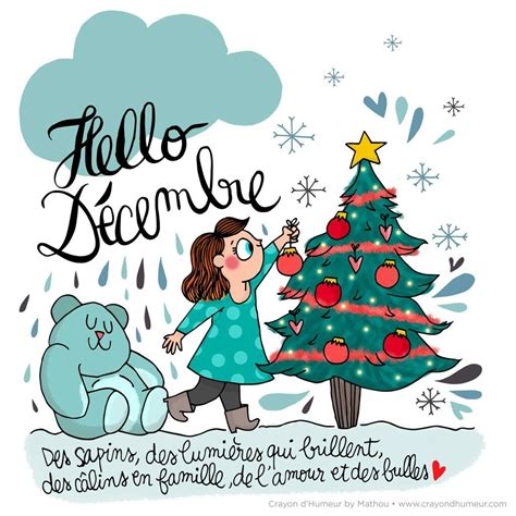 Love Decembre Crayon D Humeur Hello Décembre Noël Humour Dessin