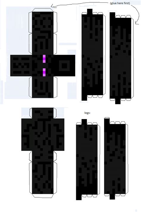 Papercraft Enderman Papercraft Minecraft Skin Minecraft Templates D Templates Minecraft