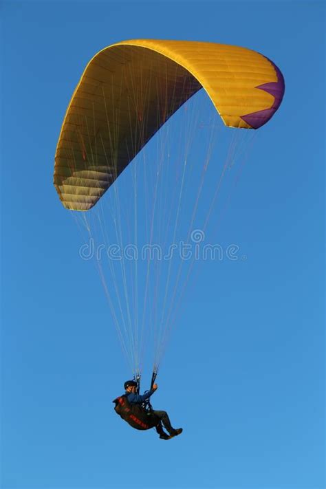 Blue Sky Paragliding Editorial Stock Image Image Of Setting 45065444