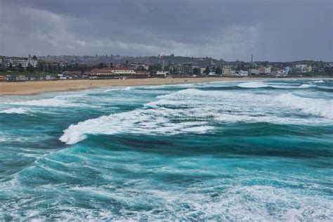Pacific Ocean Storm Waves Bondi Beach Australia Stock Image Image