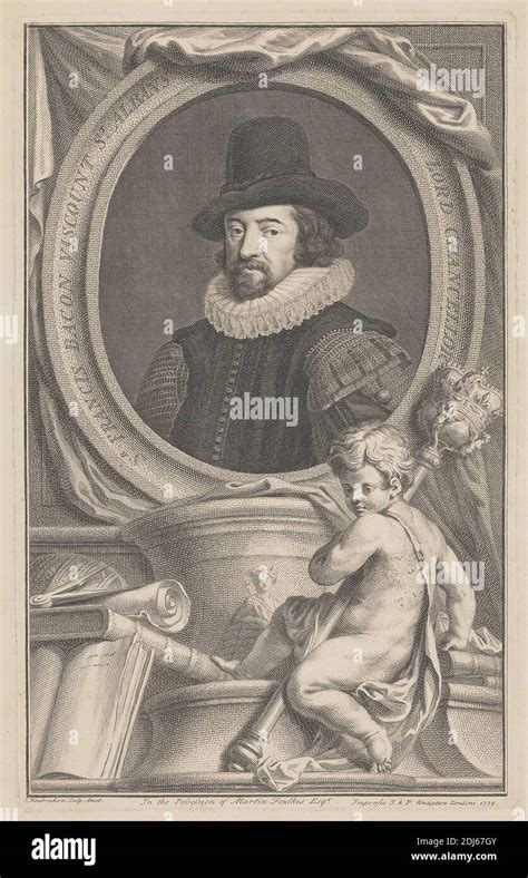 Sir Francis Bacon Viscount St Alban Lord Chancellor Print Made By