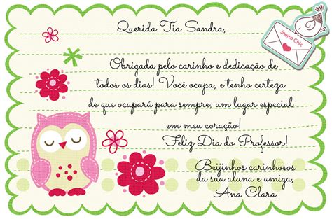 Bilhete Para Minha Professora