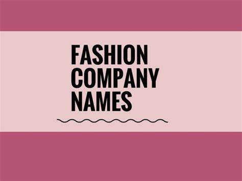 Construction companies business name ideas. 588+ Trending Fashion Company Name Ideas | Boutique names ...