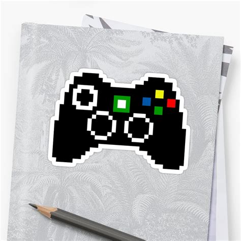 Xbox 360 Controller Pixel Art Sticker By Crampsy Redbubble