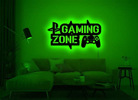 game room sign with light gaming led sign led light wall decor gaming room wall decor gamer