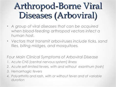 Arthropod Borne Viral Diseases Central Nervous System Disease