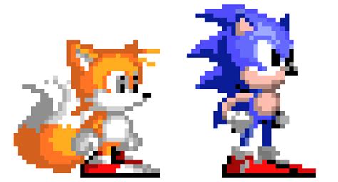 Sonic The Hedgekey Sonic Mania Minecraft Tails Pixel Art Pixel Art