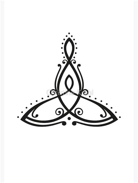Celtic Motherhood Symbol Triquetra With Child Metal Print By Christine
