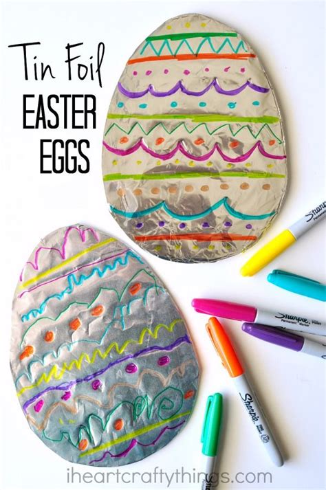 Tin Foil Easter Egg Art Easter Crafts For Kids Easter
